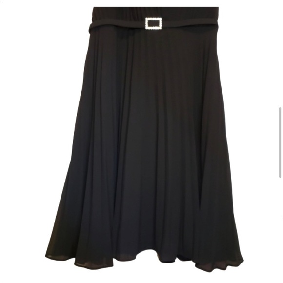 Joseph Ribkoff “Marilyn Monroe” Pleated Cocktail Dress with Rhinestone Belt - Picture 11 of 16